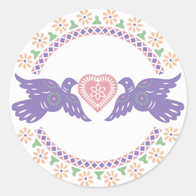 Sello para sobres Lovebirds (Anverso)