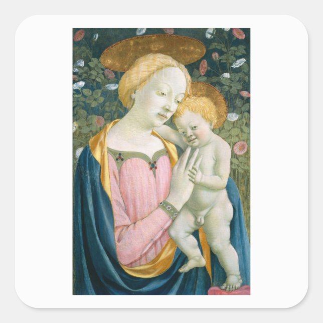 SELLO PARA SOBRES : MADONNA & CHILD : VENEZIANO :  (Anverso)