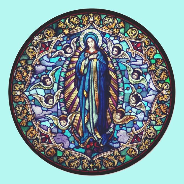 Sello para sobres María Virgen Permanente de Vidri (Subido por el creador)