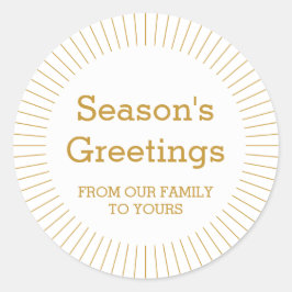 Sello para sobres moderno y sencillo de oro person