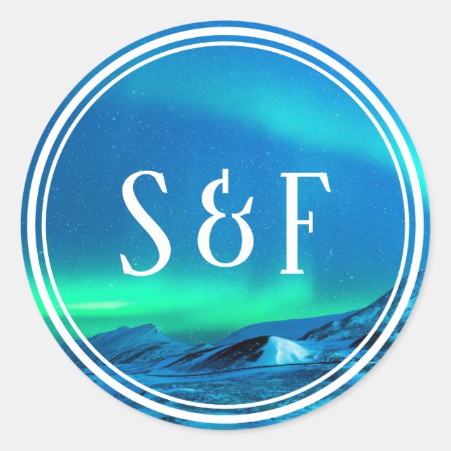 Sello para sobres Monograma de Aurora Northern Lig (Anverso)