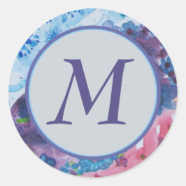 Sello para sobres monograma elegante