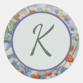 Sello para sobres monograma elegante