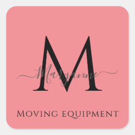 Sello para sobres monograma personalizado de color