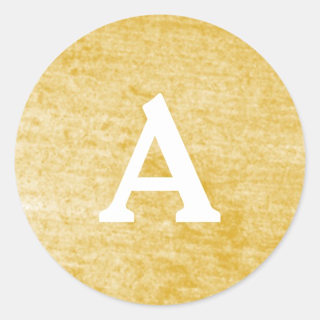 Sello para sobres Monograma personalizado Gold & W (Anverso)