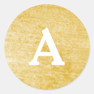 Sello para sobres Monograma personalizado Gold & W