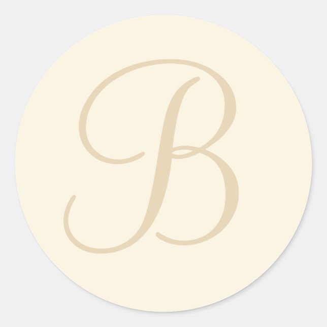 Sello para sobres Monogramado Ecru & Cream / etiqu (Anverso)