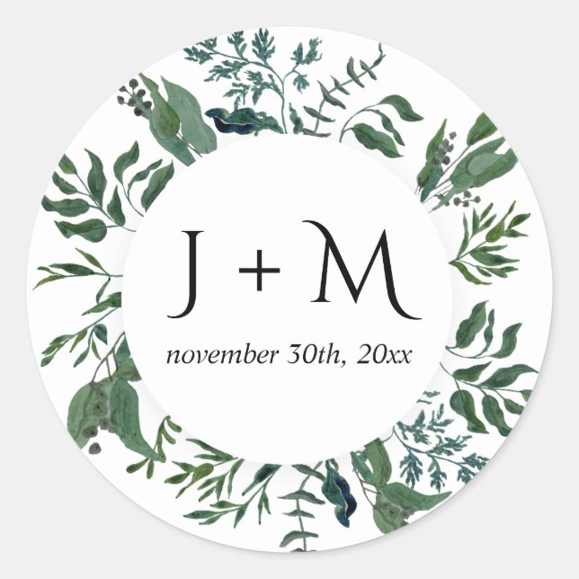 Sello para sobres monogramado Foliage de la Selva  (Anverso)