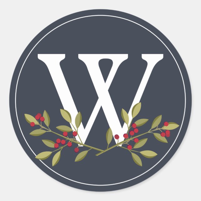 Sello para sobres navideño Berry Merry (Anverso)