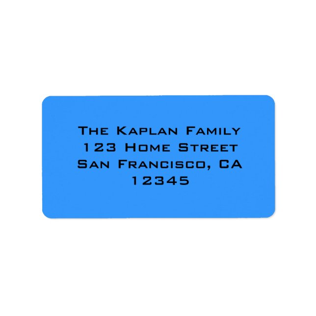 Sello para sobres negro azul Zachary (Frente)