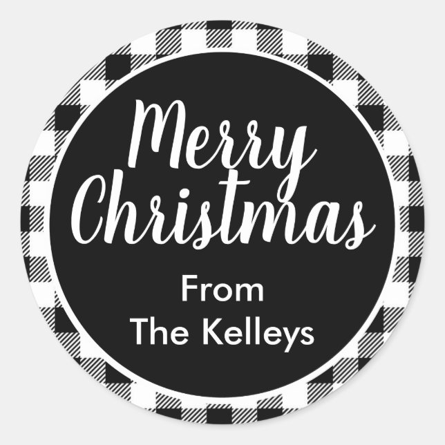 Sello para sobres negro y blanco de relleno de búf (Anverso)