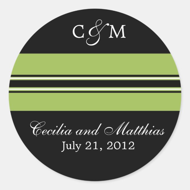 Sello para sobres negro y verde (Anverso)