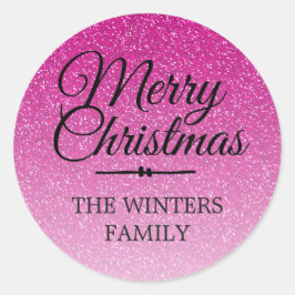 Sello para sobres Ombre, Purpurina Rosa de Feliz N