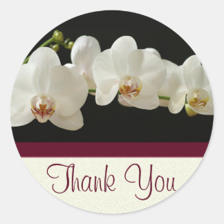 Sello para sobres Orquídea - Gracias