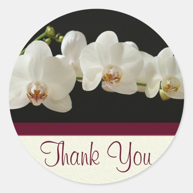 Sello para sobres Orquídea - Gracias (Anverso)