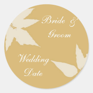 Sello para sobres/Pegatina de boda otoño