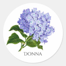 Sello para sobres Pegatina de Hyrdangea floral de