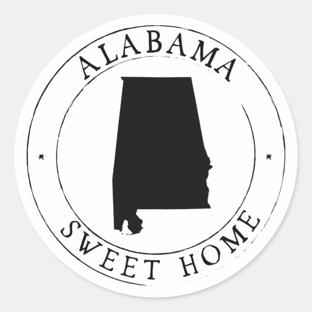 Sello para sobres Pegatina del Estado de Alabama (Anverso)