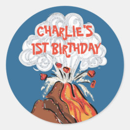 Sello para sobres Pegatina del volcán Cute