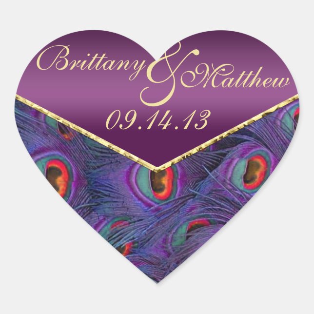 Sello para sobres Plum Purple Peacock (Anverso)