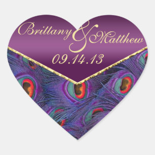 Sello para sobres Plum Purple Peacock