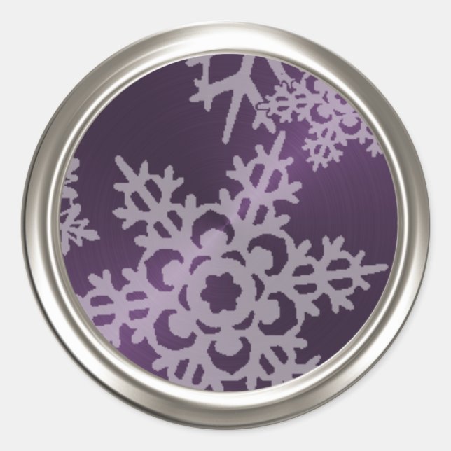 Sello para sobres Purple Snowflake (Anverso)