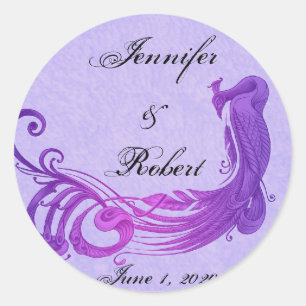 Sello para sobres Púrpura Vintage Peacock