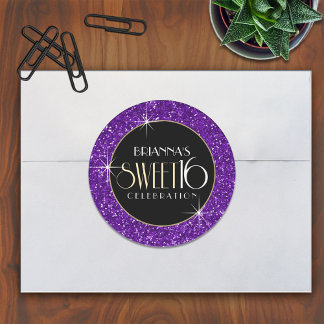 Sello para sobres Purpurina dulce 16 Faux Purple