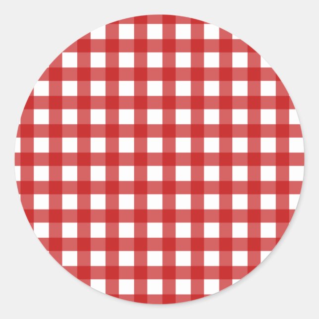 Sello para sobres Red Gingham (Anverso)