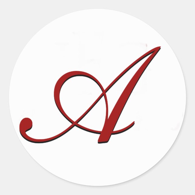 Sello para sobres rojo con monograma (Anverso)