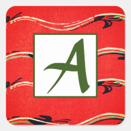 SELLO PARA SOBRES ROJO INICIAL PERSONALIZADO