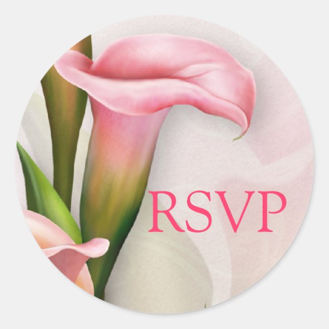 Sello para sobres RSVP de Calla Lily Pink (Anverso)