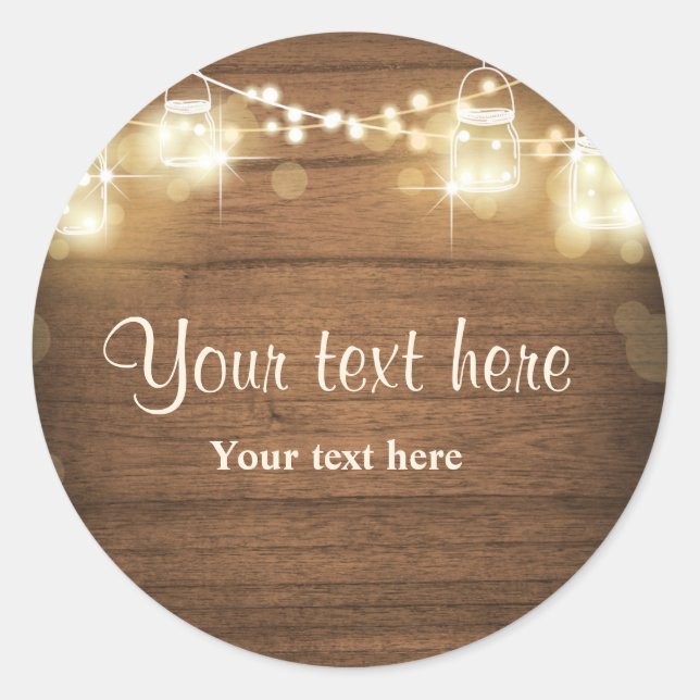 Sello para sobres rústico de madera Elegante (Anverso)