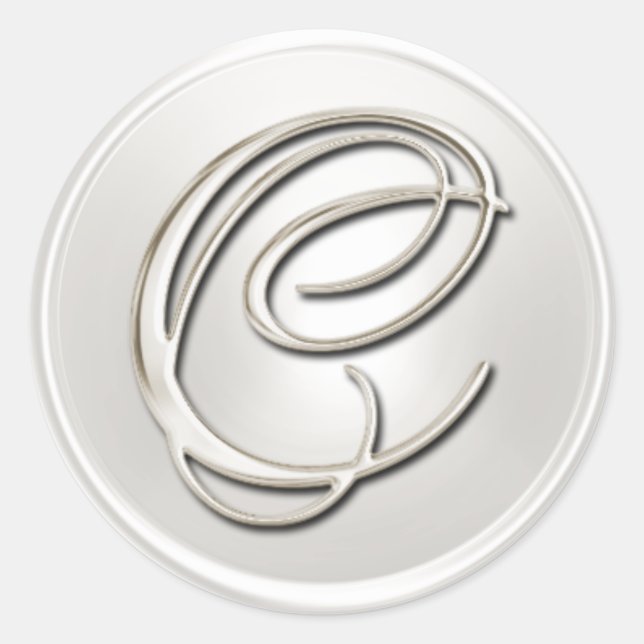 Sello para sobres Silver Monograma C (Anverso)