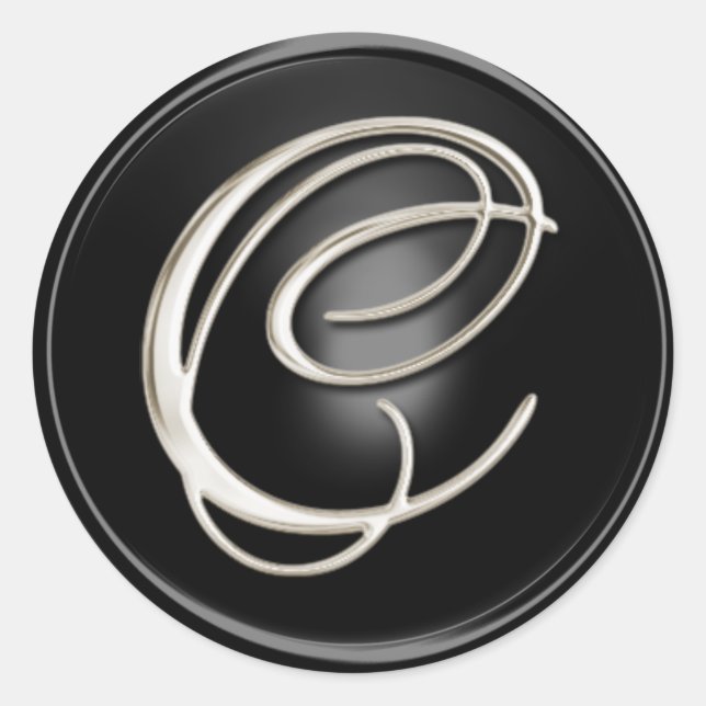 Sello para sobres Silver Monograma C