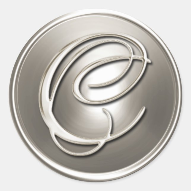 Sello para sobres Silver Monograma C (Anverso)