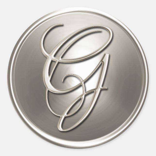 Sello para sobres Silver Monograma G (Anverso)