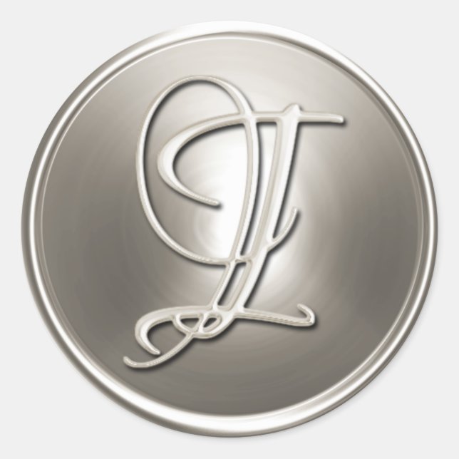 Sello para sobres Silver Monograma I (Anverso)