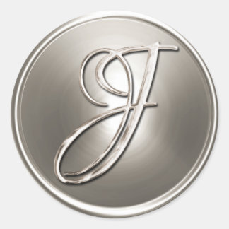 Sello para sobres Silver Monograma J