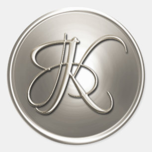 Sello para sobres Silver Monograma K