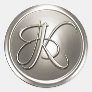 Sello para sobres Silver Monograma K