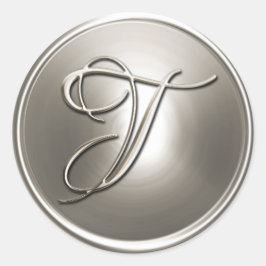 Sello para sobres Silver Monograma T