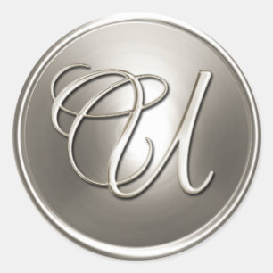 Sello para sobres Silver Monograma U