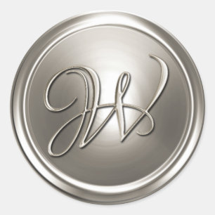 Sello para sobres Silver Monograma W