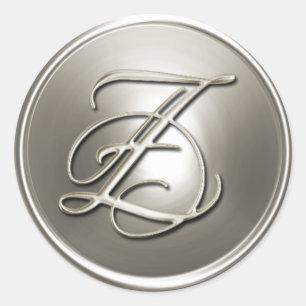 Sello para sobres Silver Monograma Z