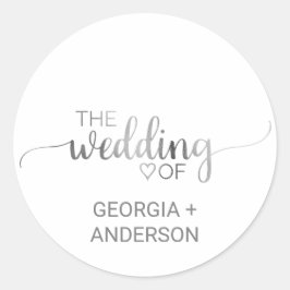 Sello para sobres simple Boda de caligrafía platea