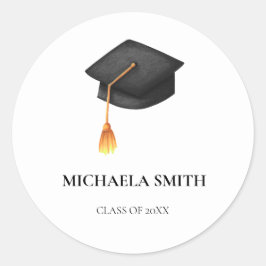 Sello para sobres simple de cierre negro de gradua