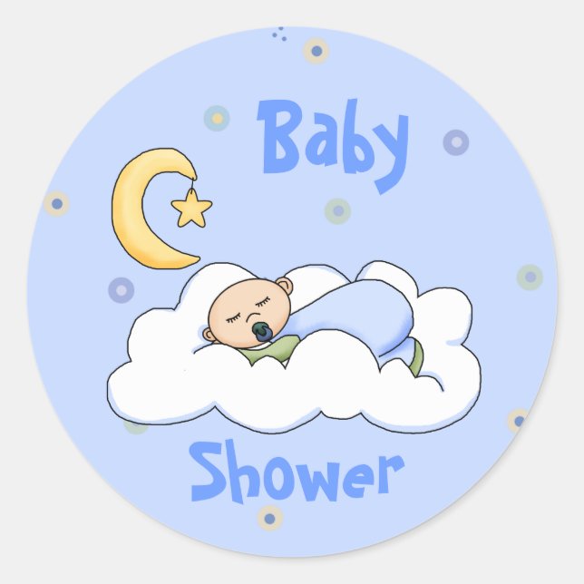 Sello para sobres Sleeping Baby Boy (Anverso)