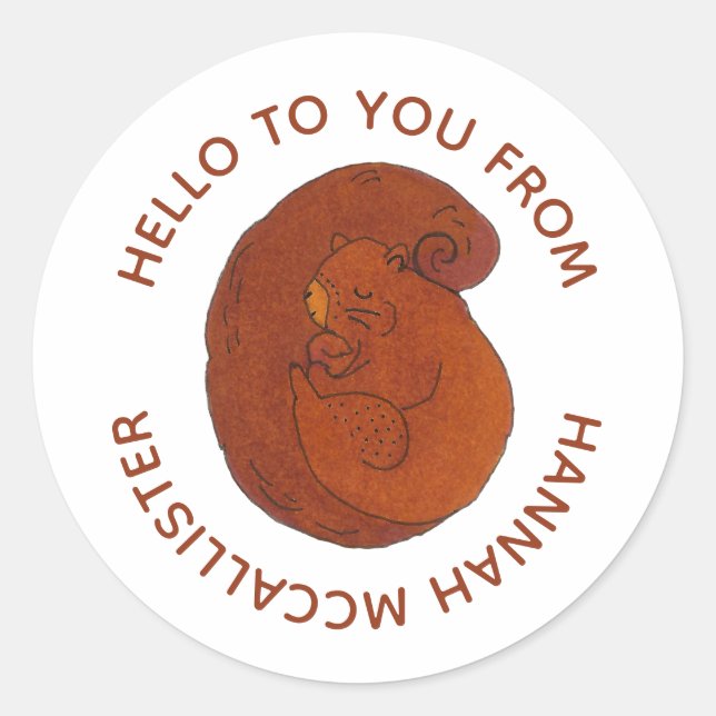 Sello para sobres Sleeping Squirrel (Anverso)