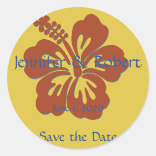 Sello para sobres Tropical Hibiscus